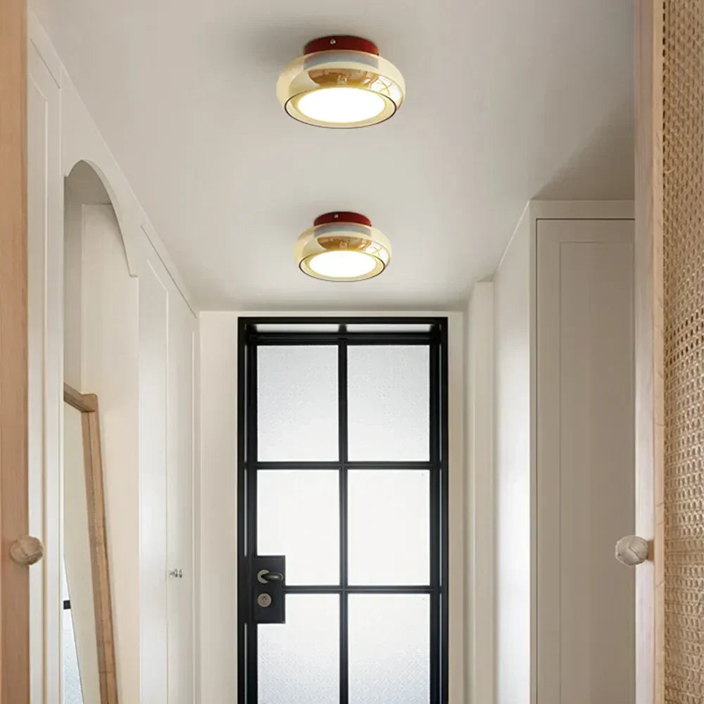 Vintage Ceiling Light  Retro Acrylic LED Fixture - Detailed view