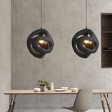 Modern Pendant Light  Sculptural Matte Black Design - Product showcase