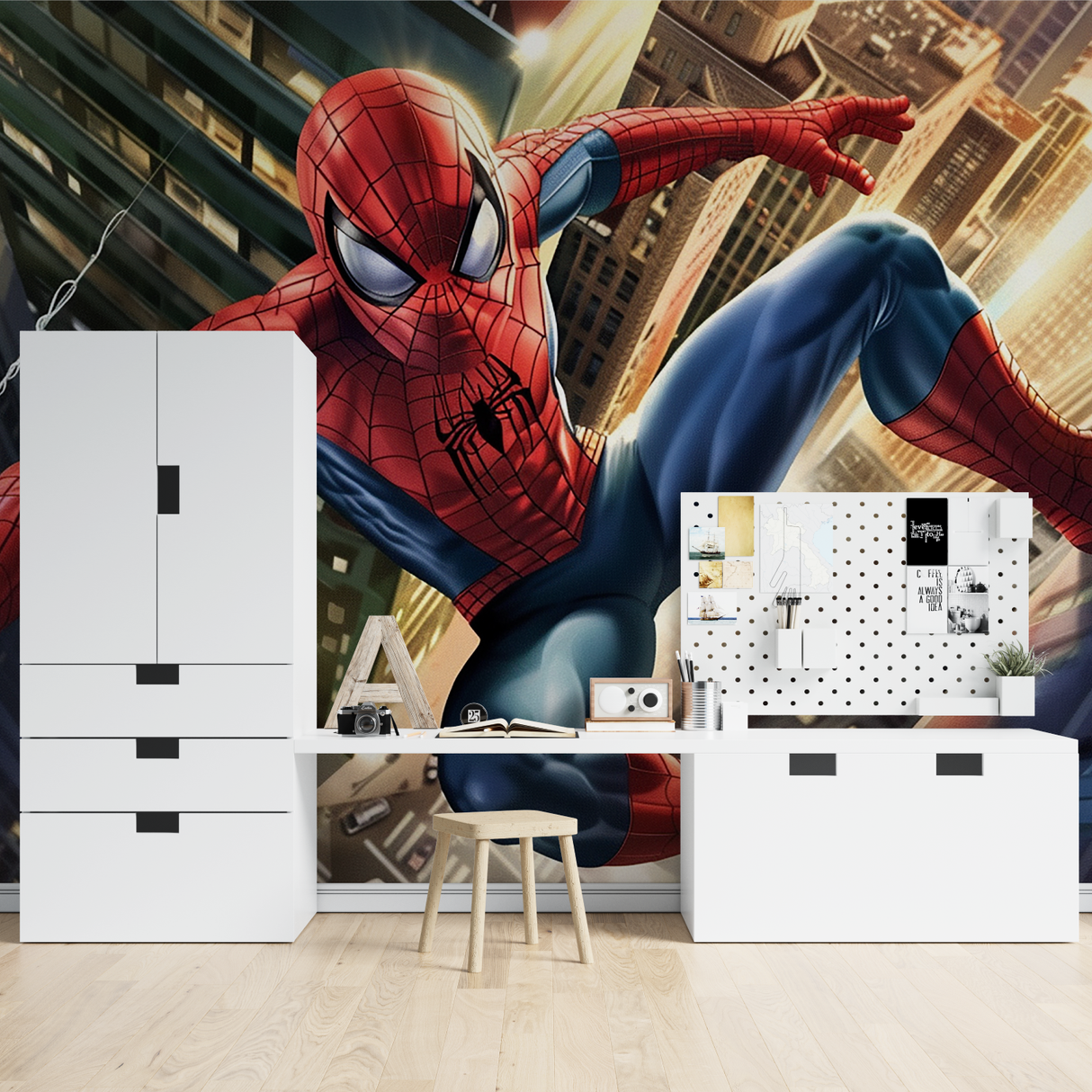Superhero Mural Wallpaper | Spider-Man City Adventure