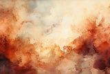 Abstract Mural Wallpaper | Terracotta Watercolor Cloud Design