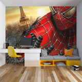 Superhero Mural Wallpaper | Spiderman Red and Black Design