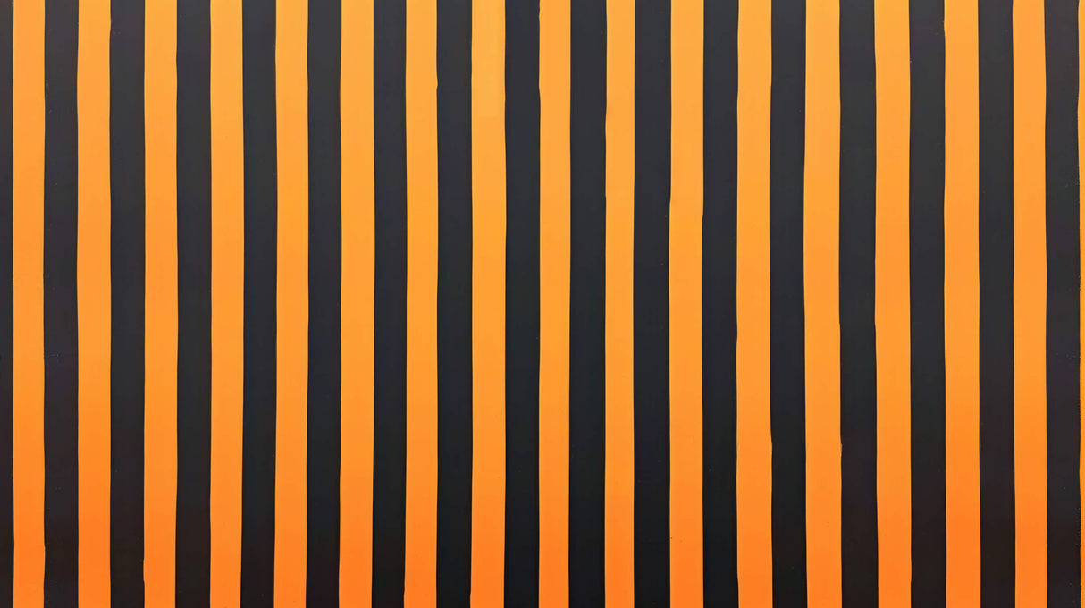 Striped Mural Wallpaper | Bold Orange and Black Design