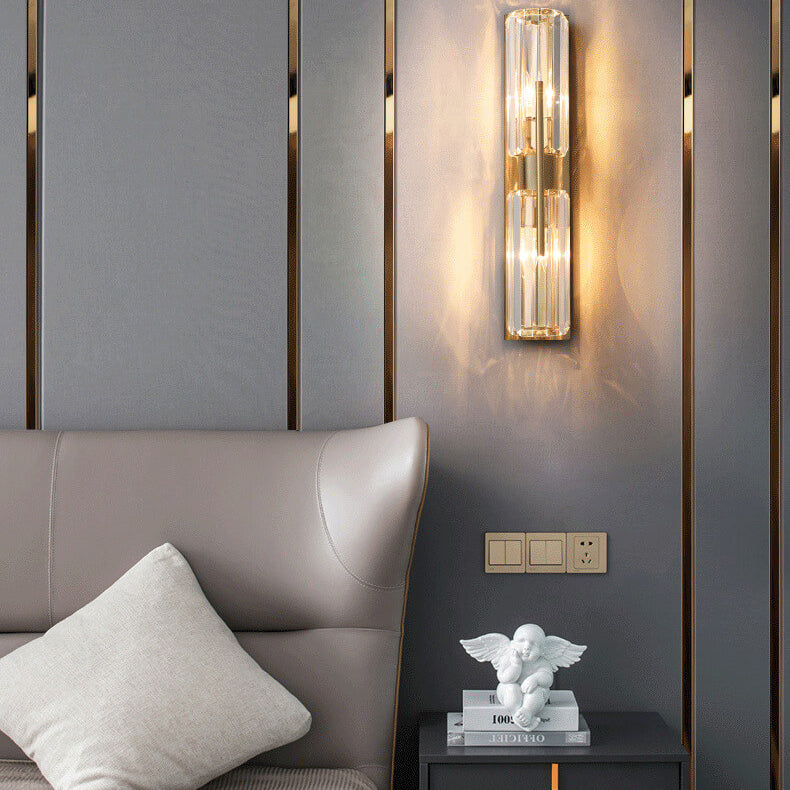 Modern Crystal Wall Light  Linear Glass Panel Design - Product detail 8