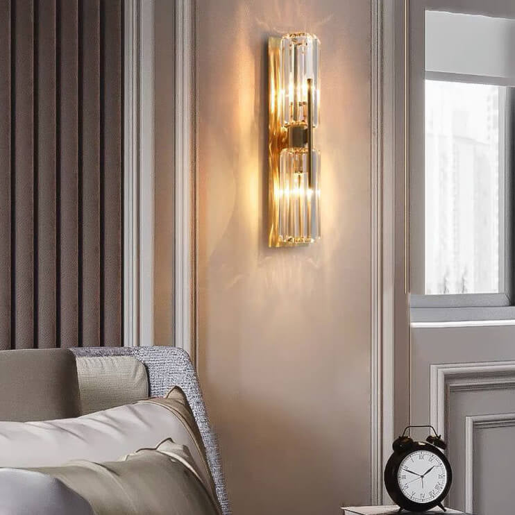 Modern Crystal Wall Light  Linear Glass Panel Design - Product example