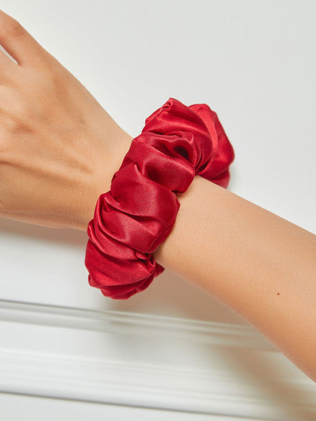 Silk Hair Scrunchie  Premium Mulberry Silk Navy - Product detail 23
