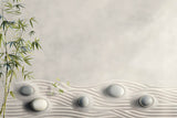 Bamboo Mural Wallpaper | Zen Garden with Stone Waves