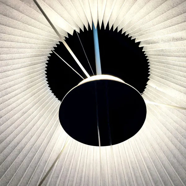 Modern Pleated Pendant Light  Adjustable LED Fabric Shade - Product detail 10