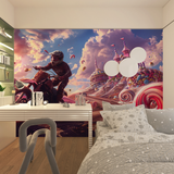 Sport Mural Wallpaper | Fantasy Motocross Adventure Castle