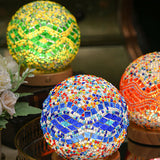 Mosaic Glass Table Lamp  Color-Changing LED Globe Design - Product detail 10