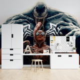Superhero Mural Wallpaper | Venom and Spider-Man Battle Scene
