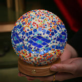 Mosaic Glass Table Lamp  Color-Changing LED Globe Design - Product detail 11