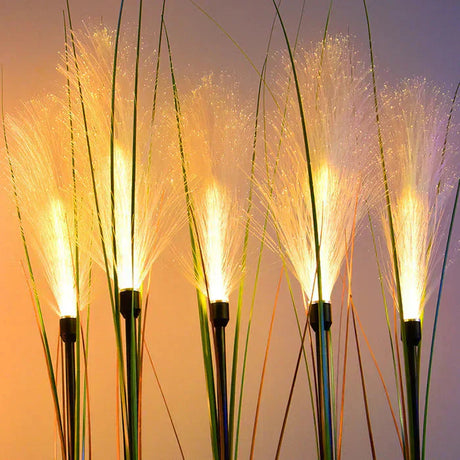 Solar Garden Lights  Fiber Optic Color Changing Stakes - Product showcase
