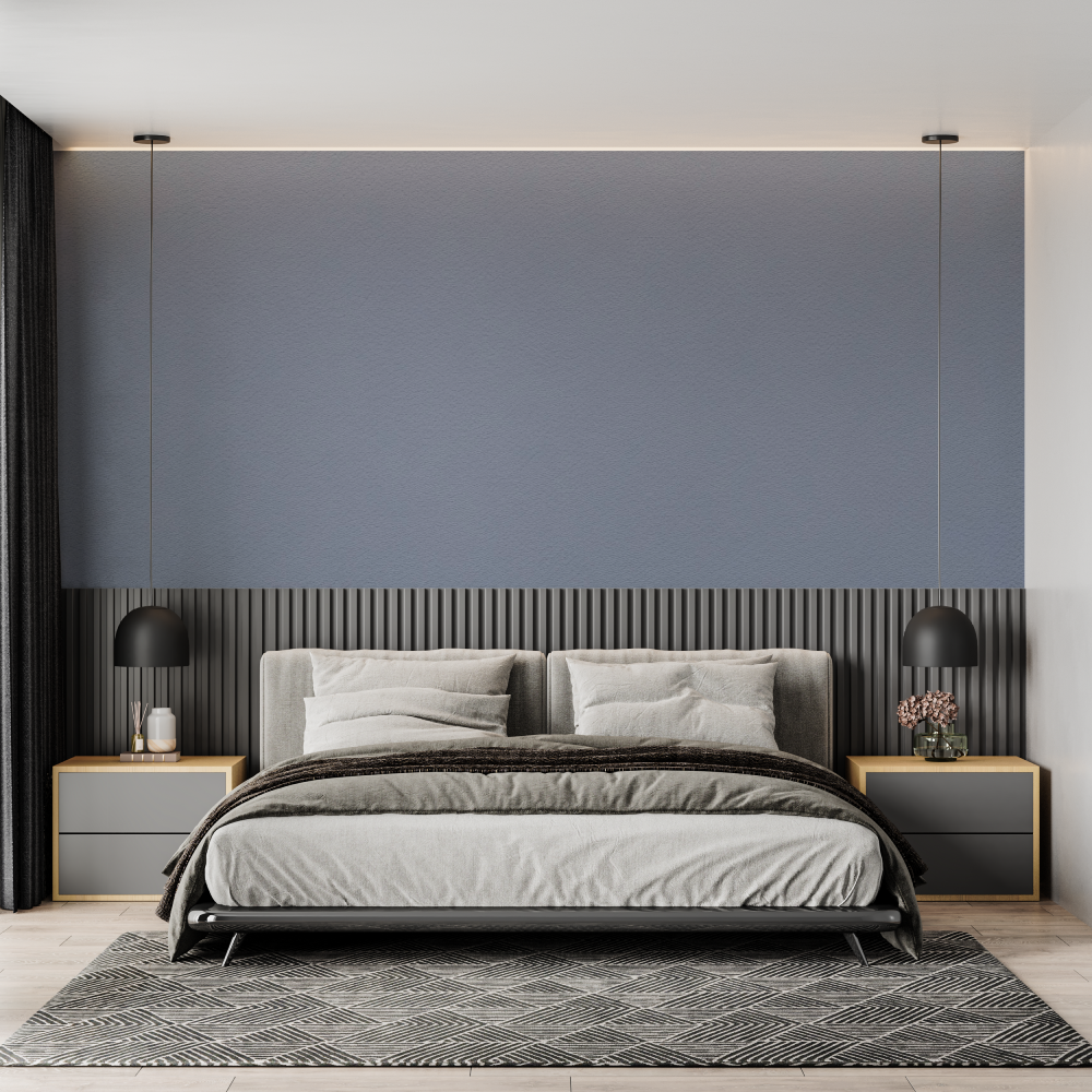 Blue Grey Mural Wallpaper | Modern Minimalist Design