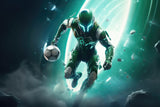 Gamer Mural Wallpaper | Futuristic Football Space Design