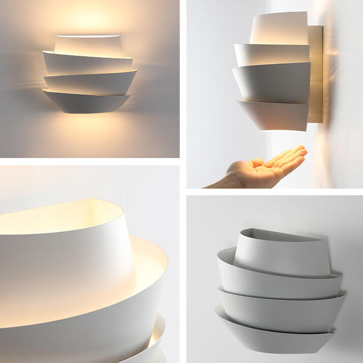 Modern Wall Sconce  Layered Metal Design with Dual Light Effect - Product detail 6