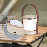 Portable LED Lantern  Modern Gray With Leather Handle - Product detail 6