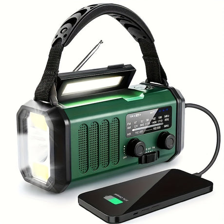 Emergency Radio Kit  Solar Hand Crank Power Bank With NOAA Weather Alert - Product showcase