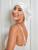 Silk Sleep Cap  Mulberry Silk Hair Protection With Ribbon - Product detail 12