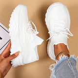 Orthopedic Platform Sneakers  White Knit Mesh Comfort Design - Product detail 4