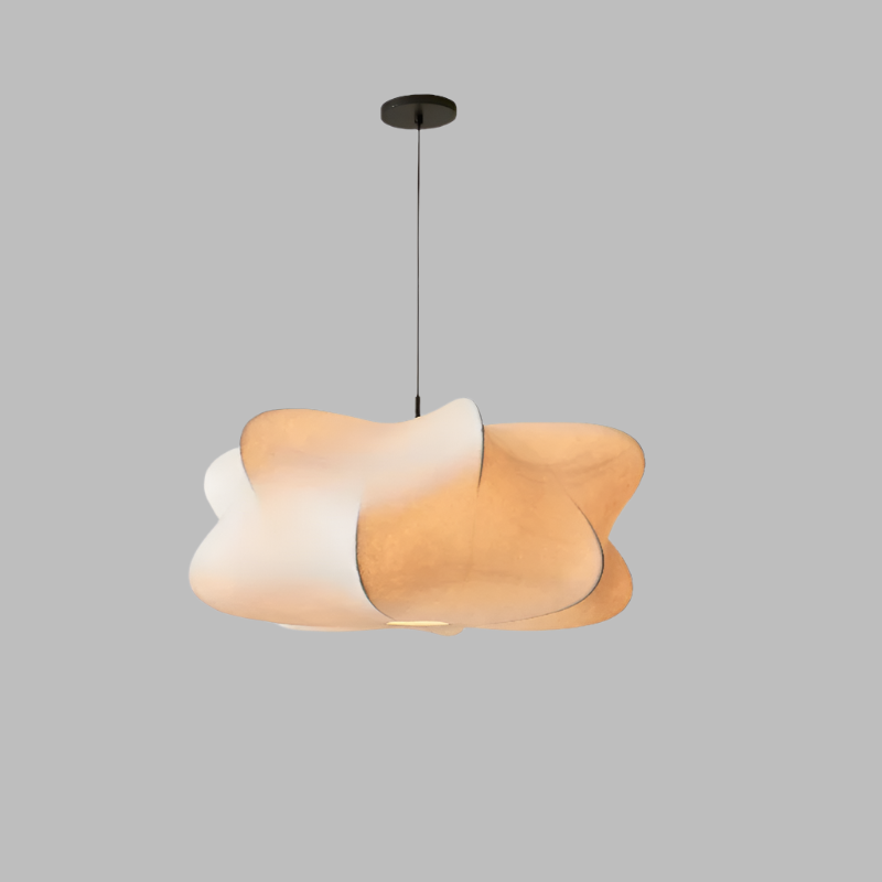 Japanese Pendant Light  Curved Silk Cloud Design - Product detail 4
