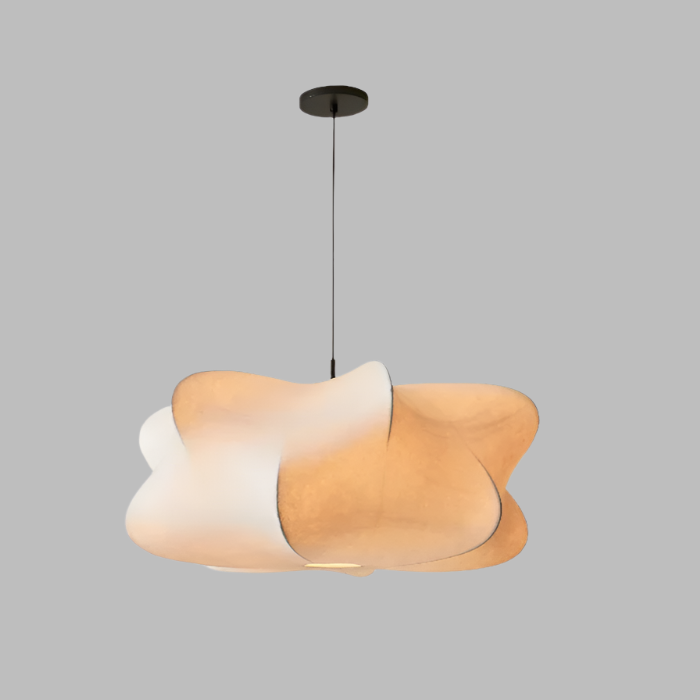 Japanese Pendant Light  Curved Silk Cloud Design - Product detail 5