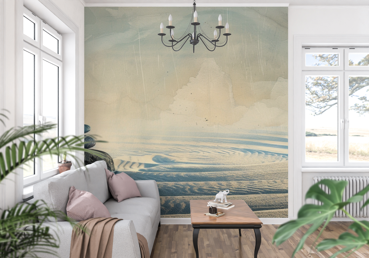 Geometric Mural Wallpaper | Colorful Triangle Pattern