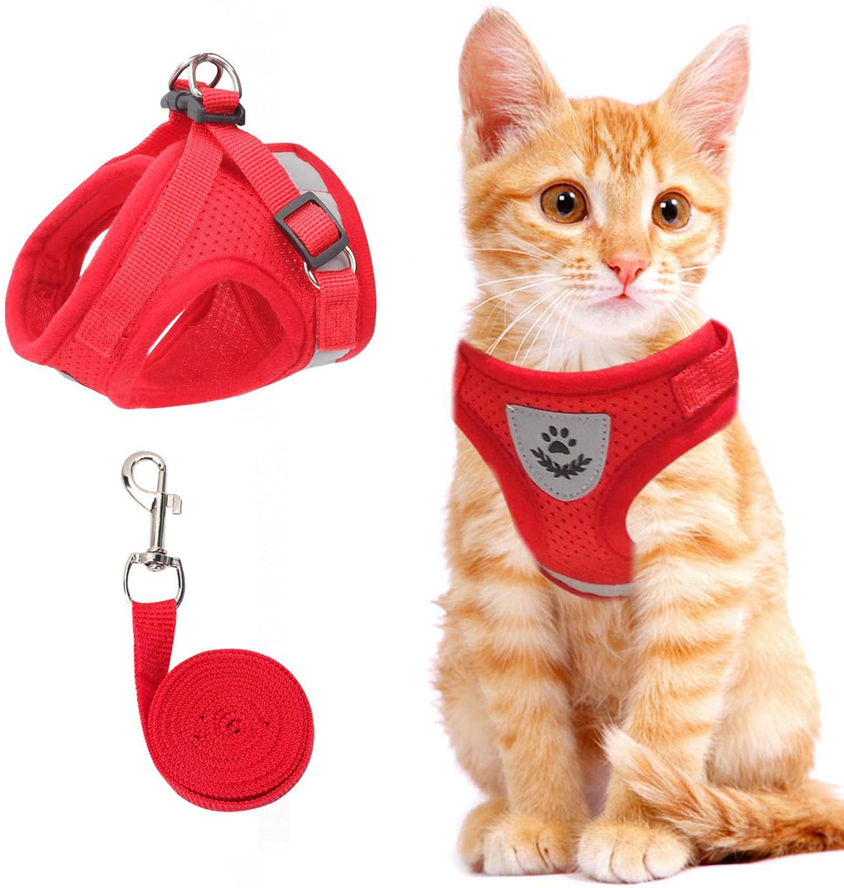 Reflective Cat Harness Set  Safety Mesh Design With Night Visibility - Product detail 6