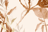 Abstract Mural Wallpaper | Terracotta Watercolor with Gold Leaves