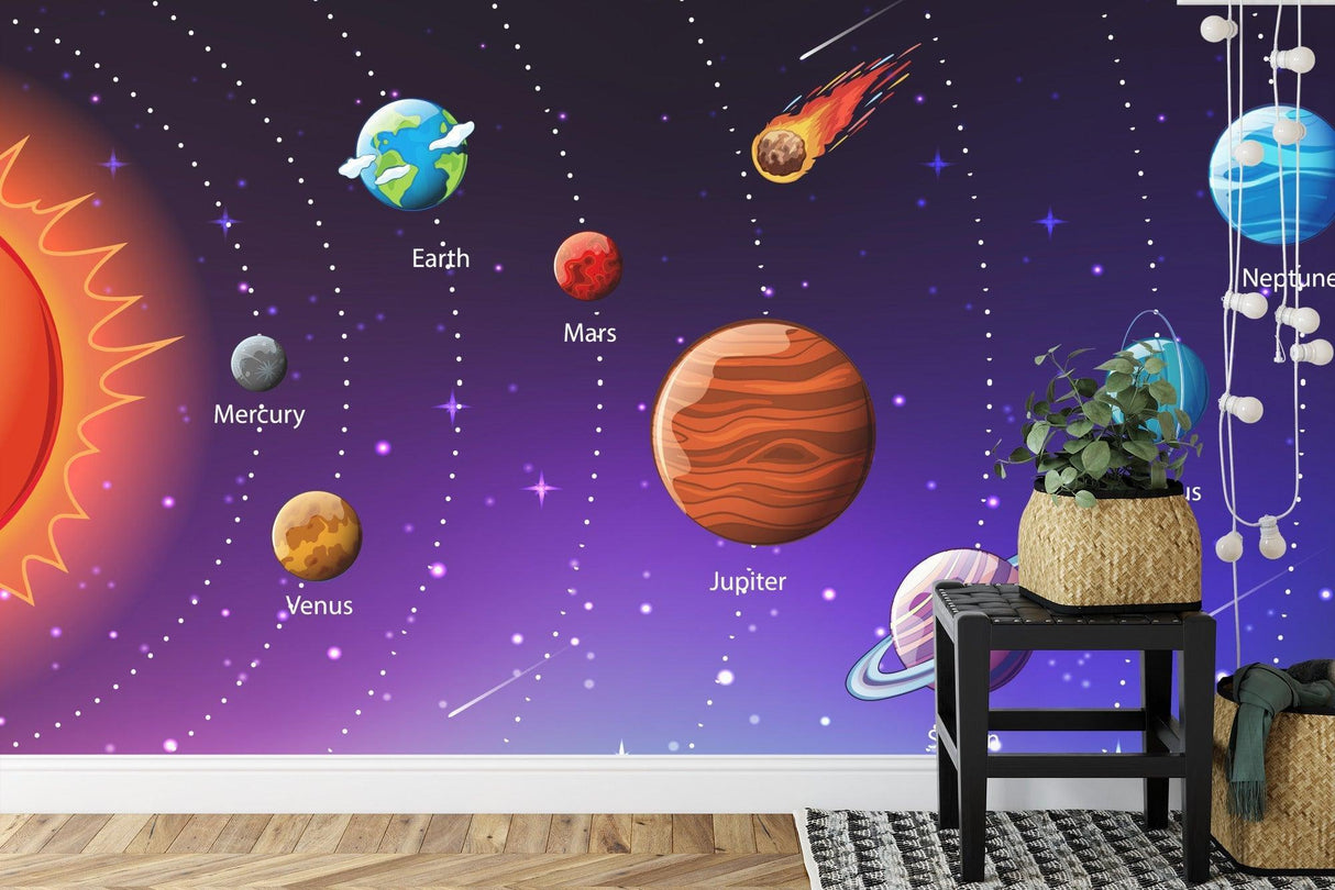 Space Mural Wallpaper | Solar System and Planets Design
