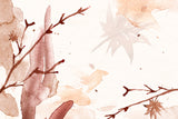 Watercolor Mural Wallpaper | Terracotta Botanical Art