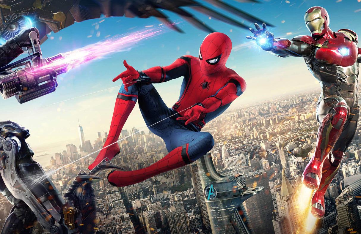 Superhero Mural Wallpaper | Spider-Man Action Scene