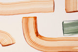 Abstract Mural Wallpaper | Modern Orange Striped Design