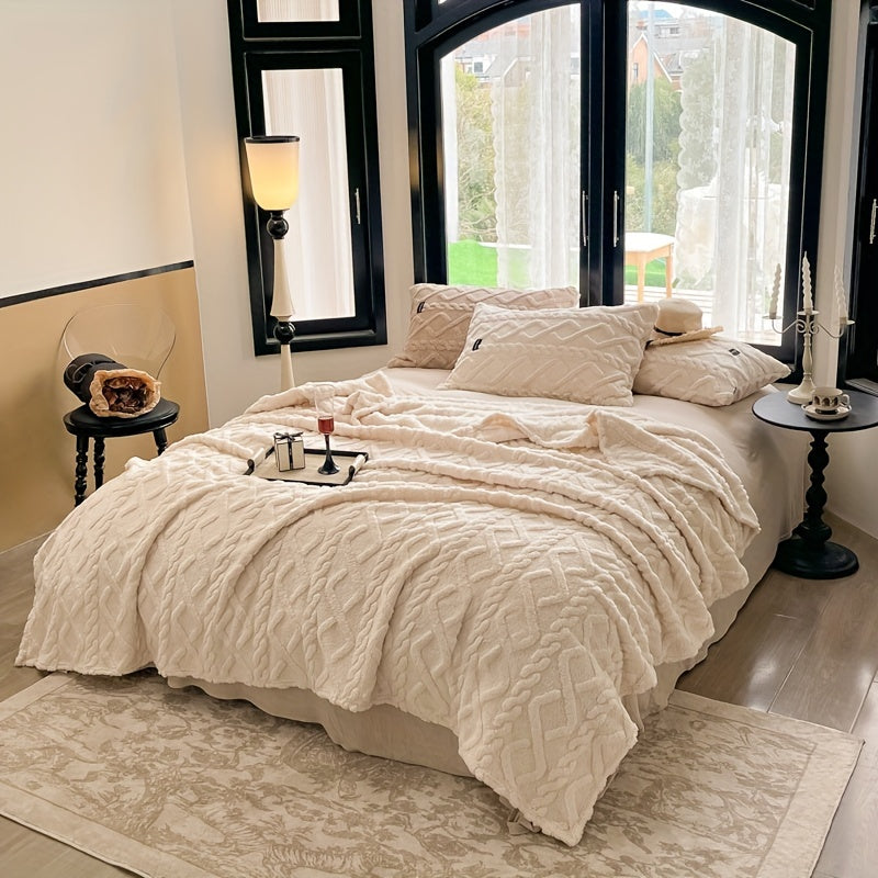 Quilted Taffeta Bedspread  Diamond Pattern All-Season Cover - Product example