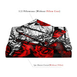 Gothic Bedding Set  Black Red Rose Skull Design - Product detail 7