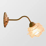 Vintage Flower Wall Light  Copper Base Glass Petal Design - Product detail 10