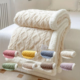 Quilted Fleece Blanket  Reversible Gray Sherpa Throw - Detailed view