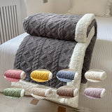 Quilted Fleece Blanket  Reversible Gray Sherpa Throw - Product example