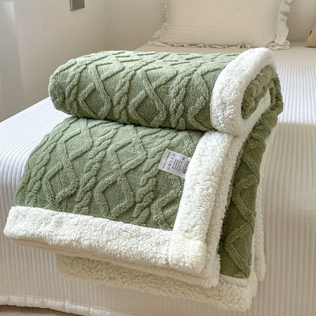 Quilted Fleece Blanket  Reversible Gray Sherpa Throw - Product detail 19