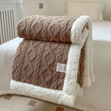 Quilted Fleece Blanket  Reversible Gray Sherpa Throw - Product detail 14