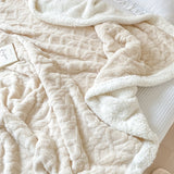 Quilted Fleece Blanket  Reversible Gray Sherpa Throw - Product detail 10