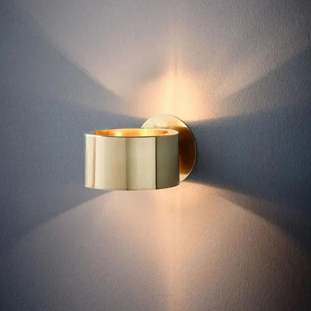 Modern LED Wall Light  Gold Metal Curved Design - Product showcase