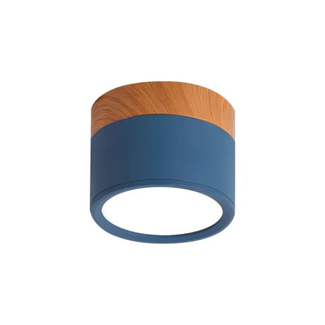 Modern LED Ceiling Light  Wood Trim Black Cylinder - Product detail 26