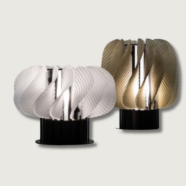 Modern Table Lamp  Sculptural Wave Design - Product showcase
