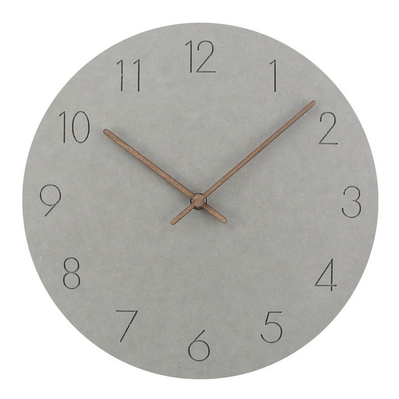 Scandinavian Wall Clock  Silent Grey Face With Copper Hands - Product detail 6
