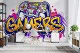 Gaming Mural Wallpaper | Street Art Controller Design