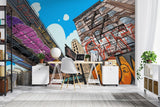 Urban Mural Wallpaper | Street Art Comic Style Design