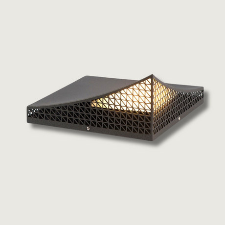 Modern Solar Wall Light  Geometric Pyramid Design - Product showcase