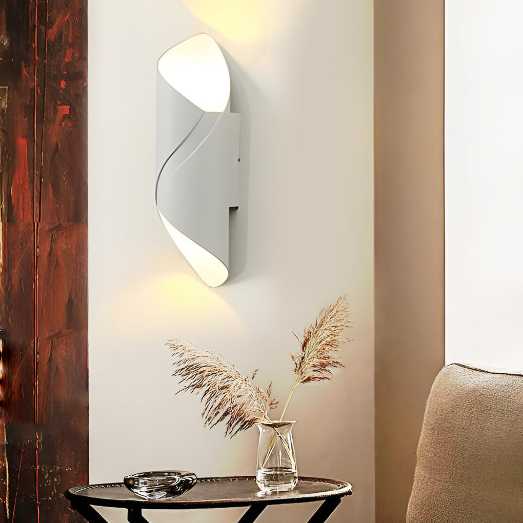Modern Outdoor Wall Light  Spiral Black Metal Sconce - Product detail 8