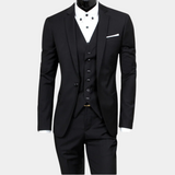 Classic Three Piece Suit  Wine Red Cotton Slim Fit Design - Product detail 4
