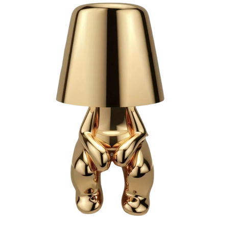 Modern Sculptural Table Lamp  Golden Metallic Art Design - Product example